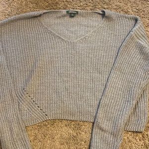 Gray cropped sweater
